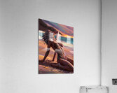 a striking abstract image of a sultry woman lying Acrylic Print