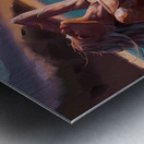 a striking abstract image of a sultry woman lying Metal print