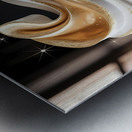 a luxurious and exquisite 3d rendering of a golde Metal print