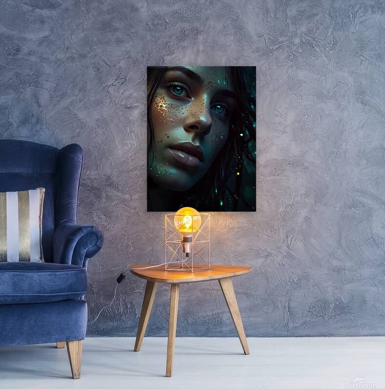 Default Abstract image of a womans face His featu Reproduction