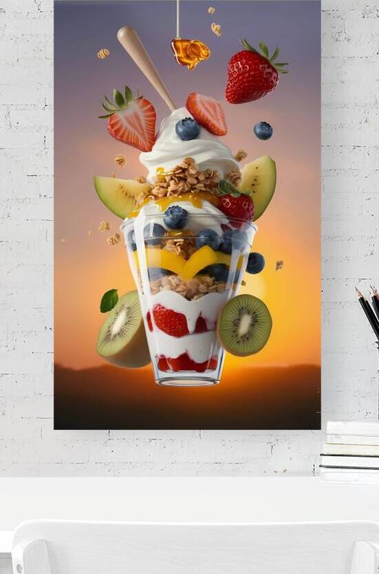 fresh fruit parfait scene with elements floating  1715614461.1849 by Surf