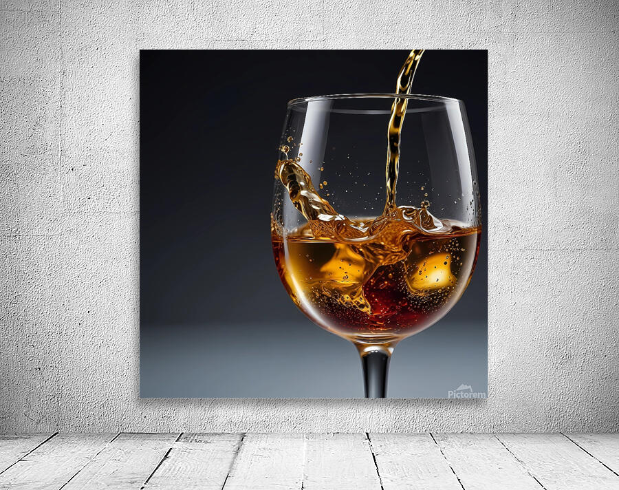 Default Closeup of a glass of Fine alcohol before Wall Preview