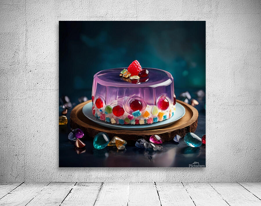 Default Professional photo of jelly cake with gem Wall Preview