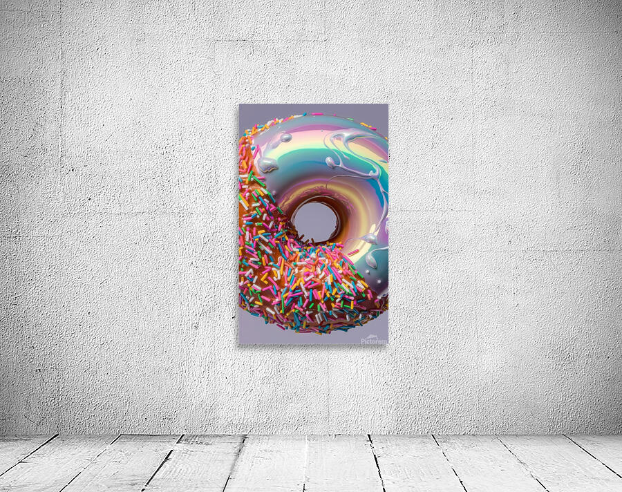 a mouth watering 3d render of a scrumptious donut Wall Preview