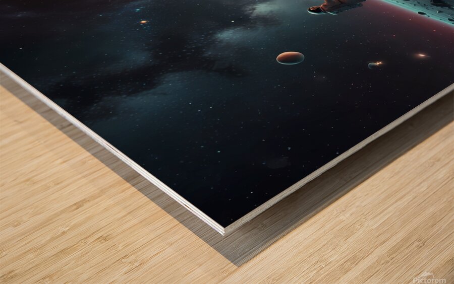 Art 3D color artificial 2 Wood print