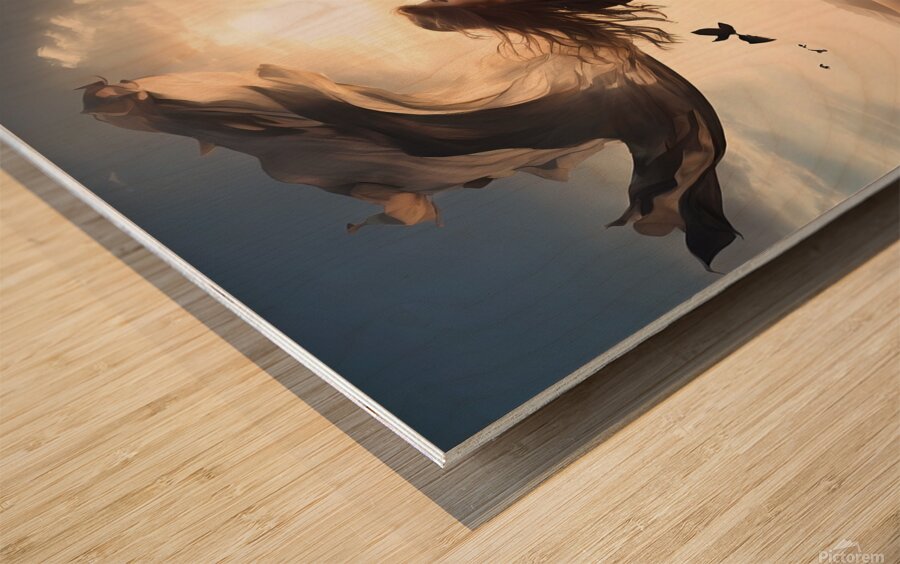 Default Girl in billowing bellows ghostly etherea 1715440552.1888 Wood print