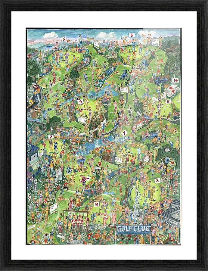 Golfbane - Golf course Picture Frame print