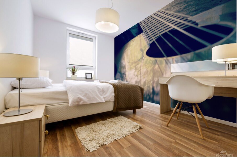 Light on Guitar Mural print