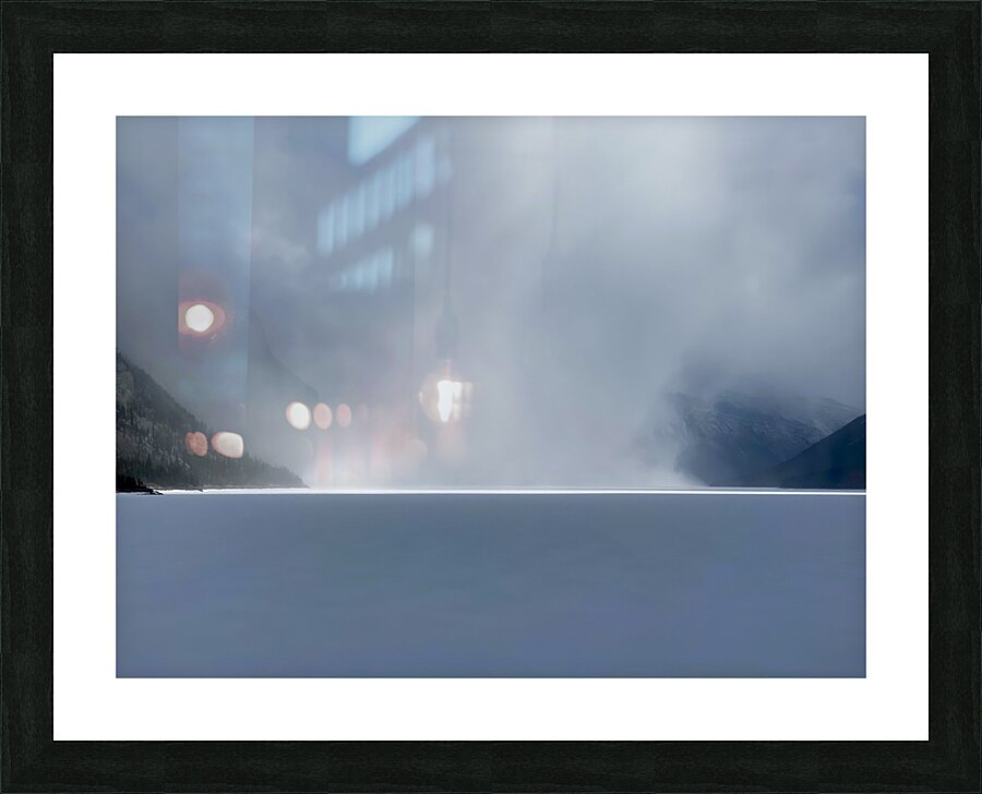 Mountain Winter Lake Picture Frame print