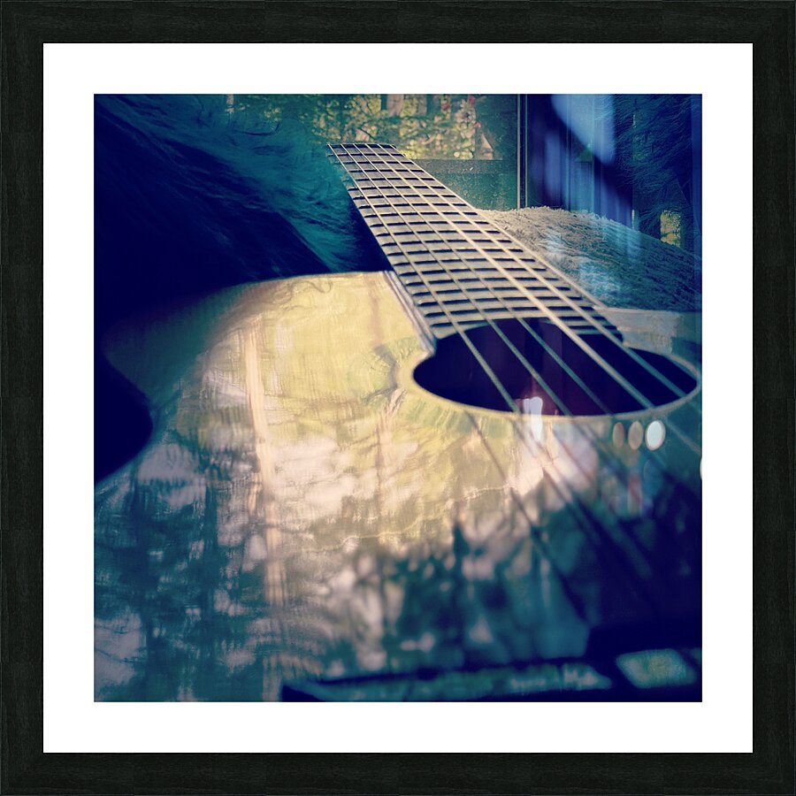Light on Guitar Picture Frame print