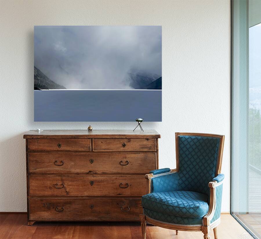 Mountain Winter Lake Reproduction