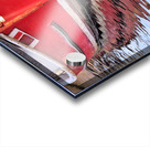 Red skiff reflections Acrylic print