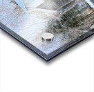 Winter barn scene Acrylic print