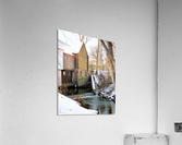Plimoth Grist Mill in winter Acrylic Print