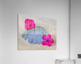Flowers and sea glass Acrylic Print