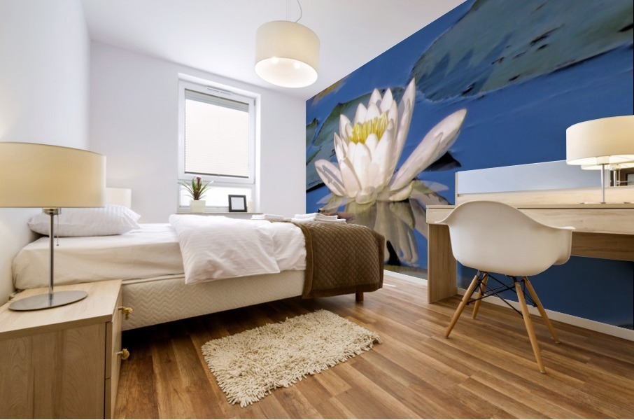 Water lily reflection Mural print