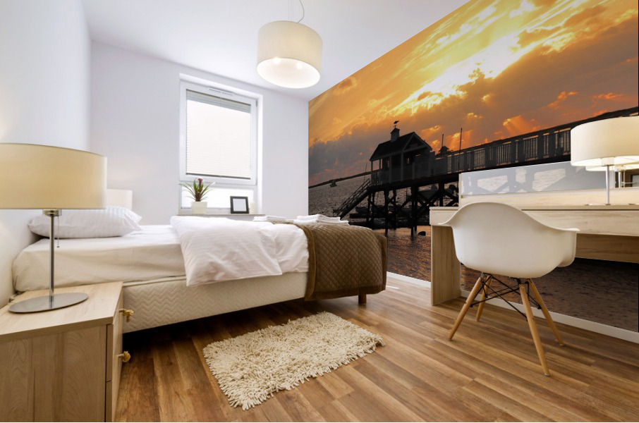 Fall sunrise Mural print