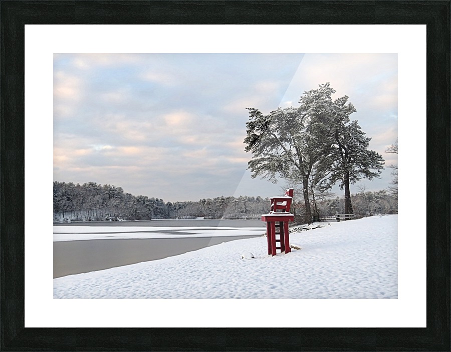 Winter pond Picture Frame print