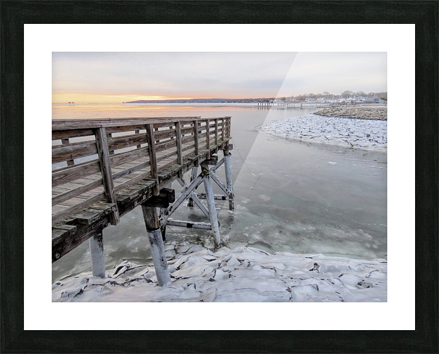 Icy harbor Picture Frame print