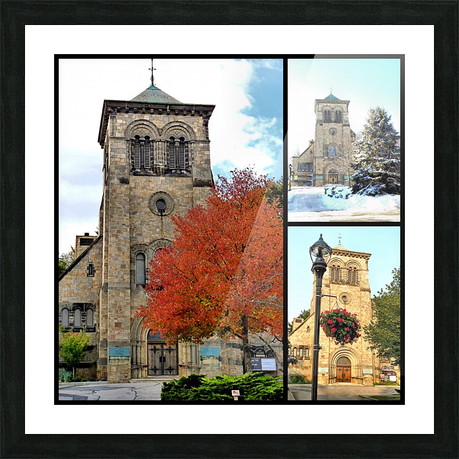 First Parish Plymouth collage Picture Frame print