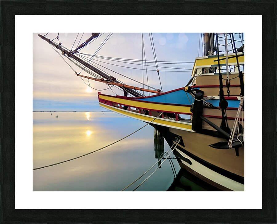 Filtered sunrise in March  Picture Frame print