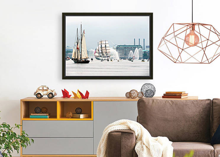 Bluenose II following Eagle by Photography by Janice Drew