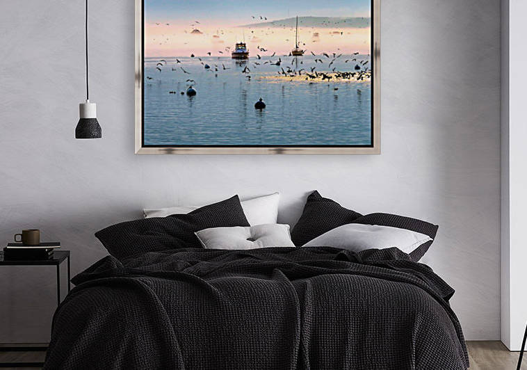 Fog Sea Sun and Seagulls by Photography by Janice Drew