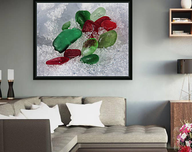 Sea glass in the snow by Photography by Janice Drew