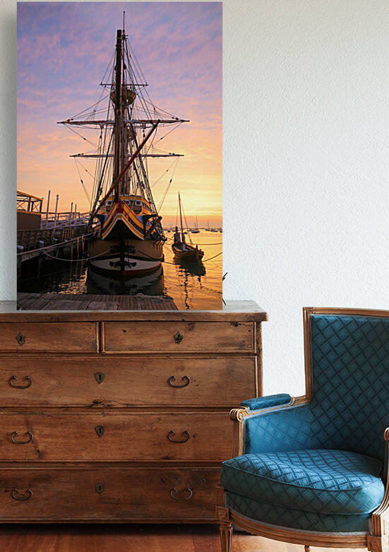 Mayflower II July sunrise  by Photography by Janice Drew