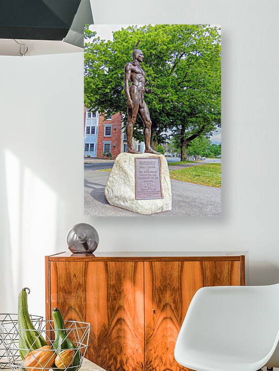 Statue of Massasoit in June  by Photography by Janice Drew