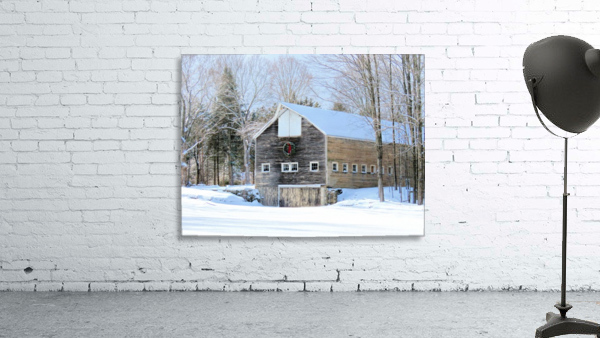 Winter barn scene Wall Preview