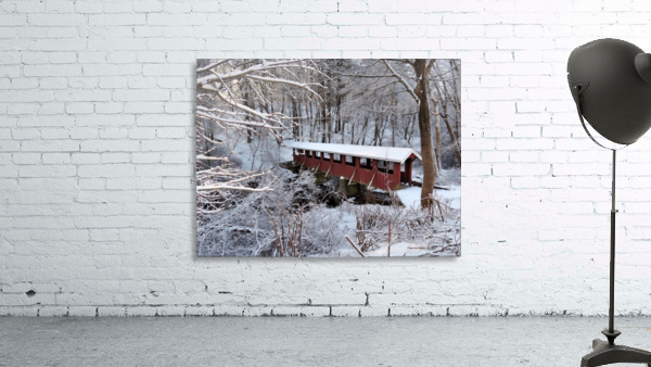Red covered bridge  Wall Preview