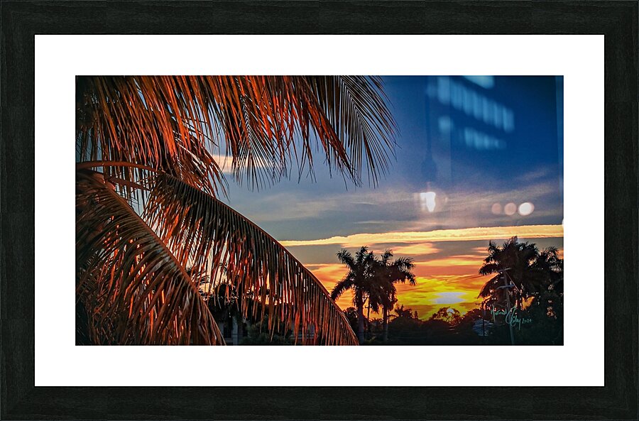 Orange Evening Picture Frame print