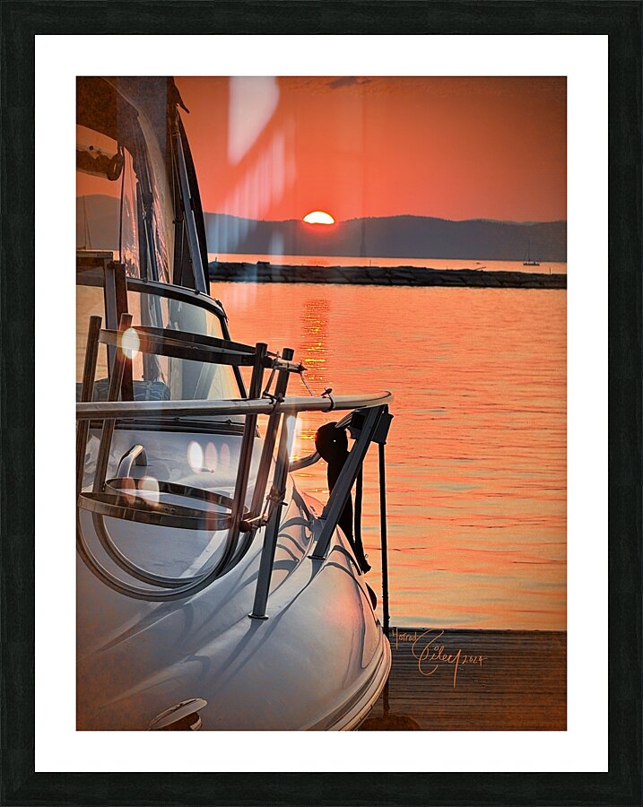New York Sun Picture Frame print