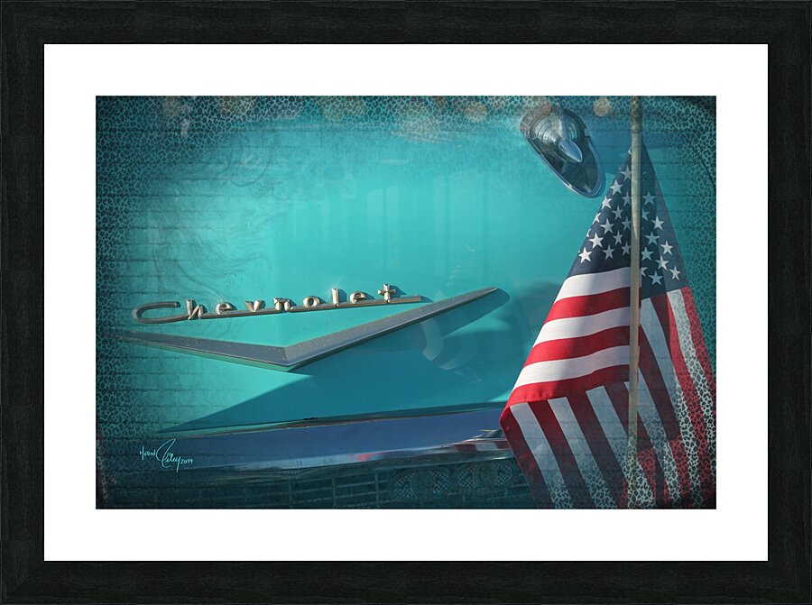 Chevy Blue Picture Frame print