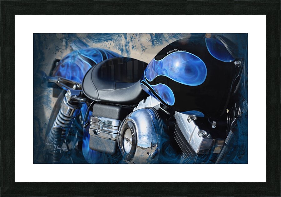 Harley Blue Picture Frame print