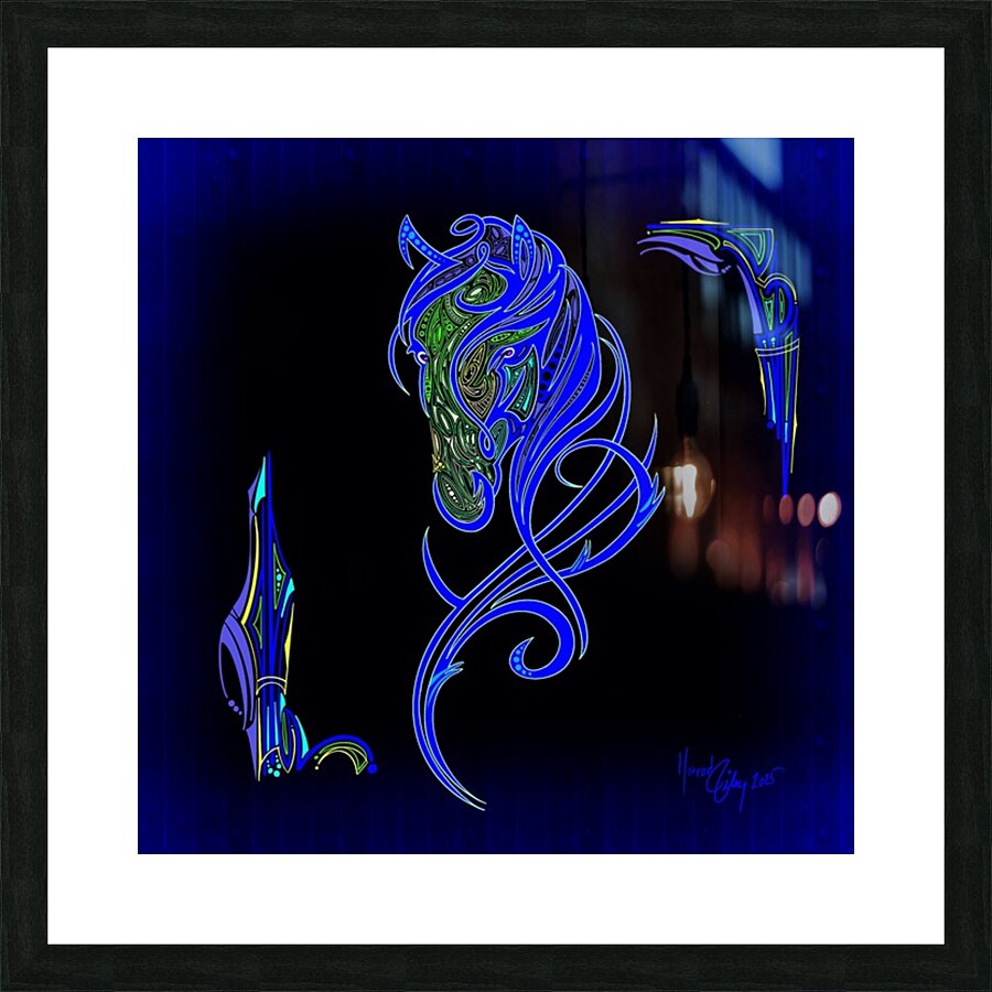 Glowing Gelding Picture Frame print