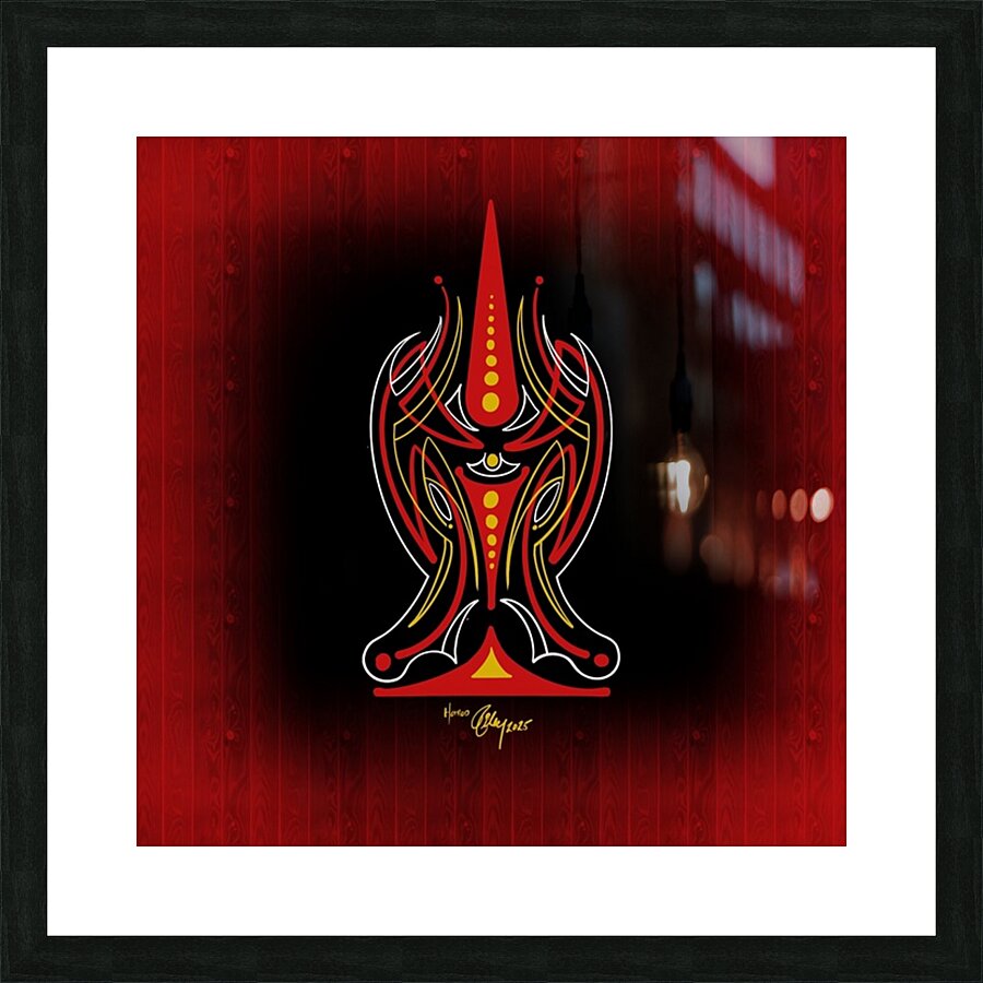 Nuclear Red Picture Frame print