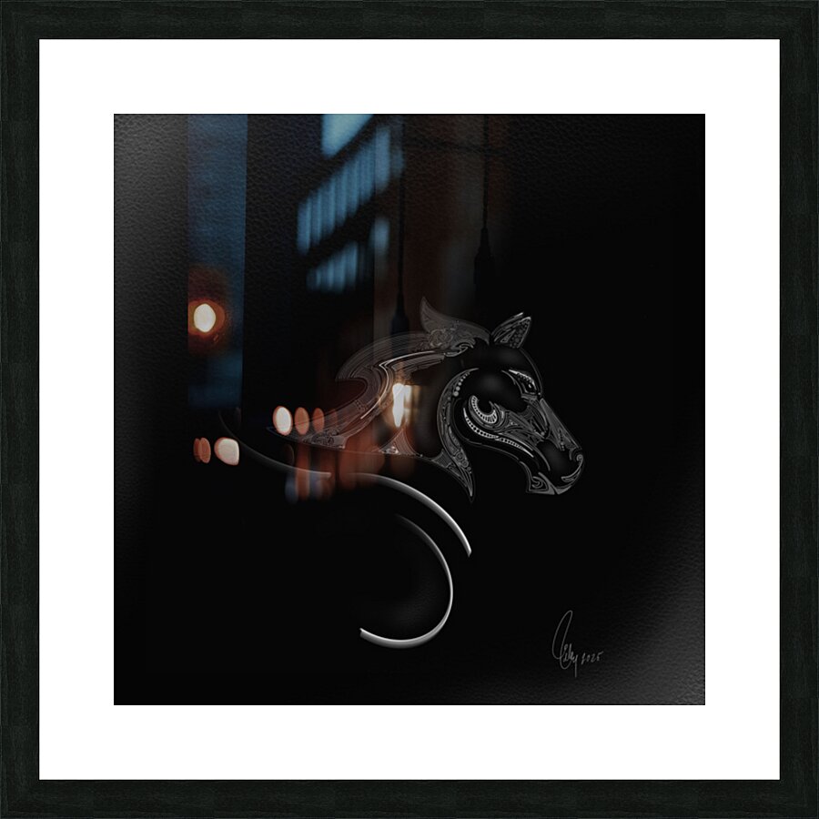 Ghost Stallion Picture Frame print