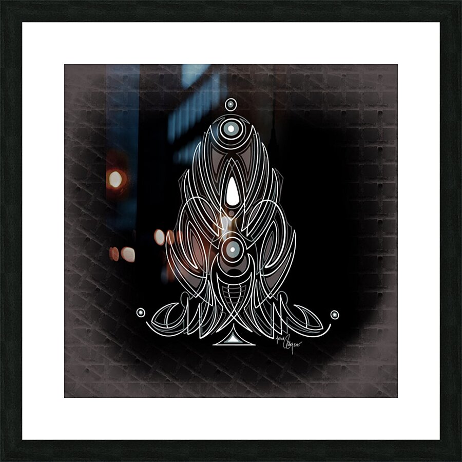 Silver Web Picture Frame print