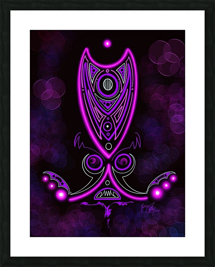 Purple Martian Picture Frame print