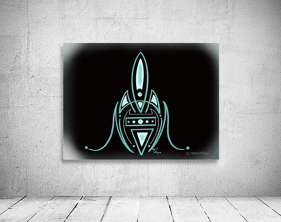 Teal Rocket Wall Preview