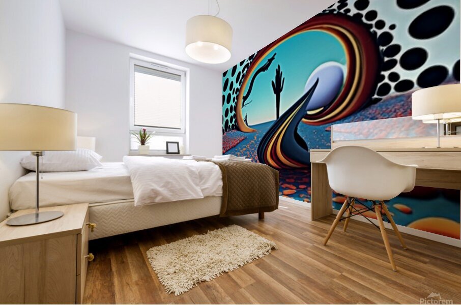 Orange Stone Mural print