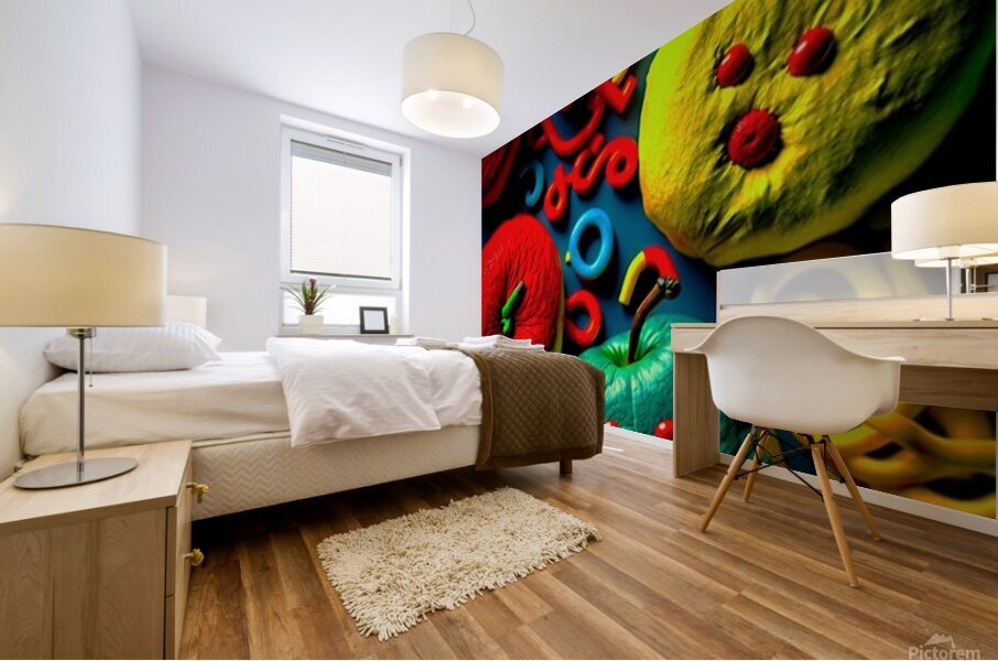 Cheeky Apple Mural print