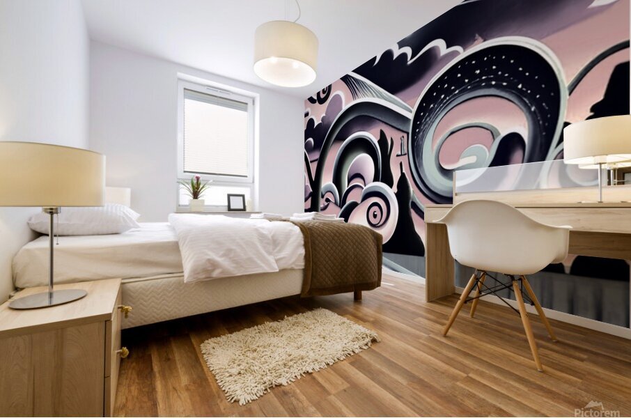 Pinkish Day Mural print