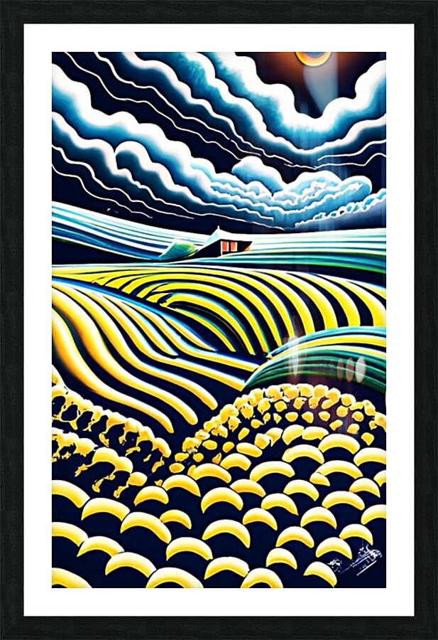 Wavy Fields Picture Frame print