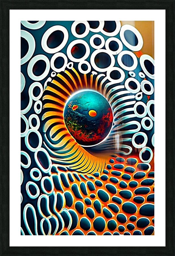 Earth Hole Picture Frame print