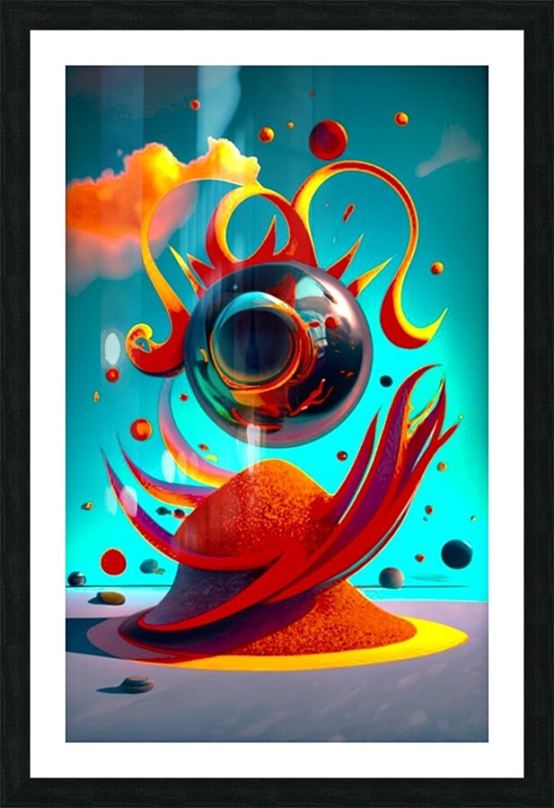 Orange Eyeball Picture Frame print