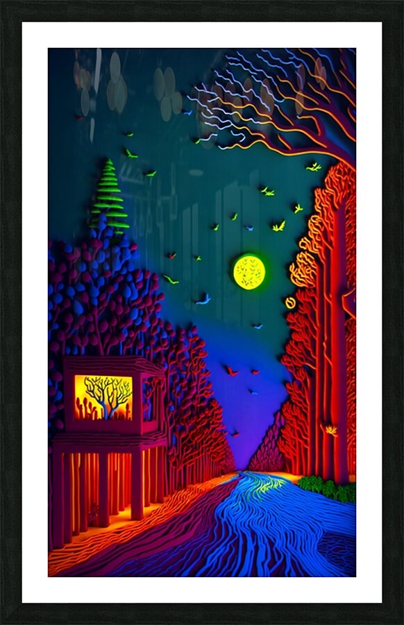 Tree House St Picture Frame print