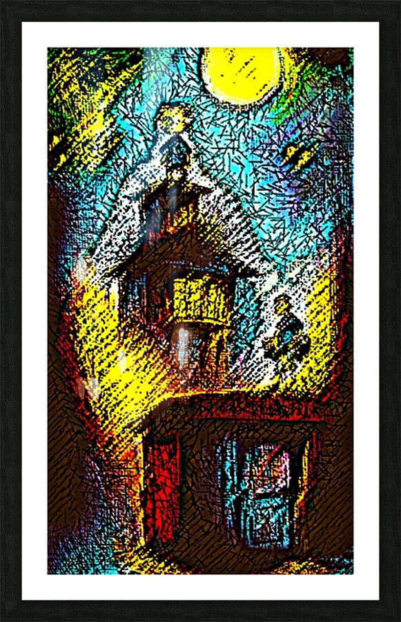 Boy on the Rooftop Picture Frame print